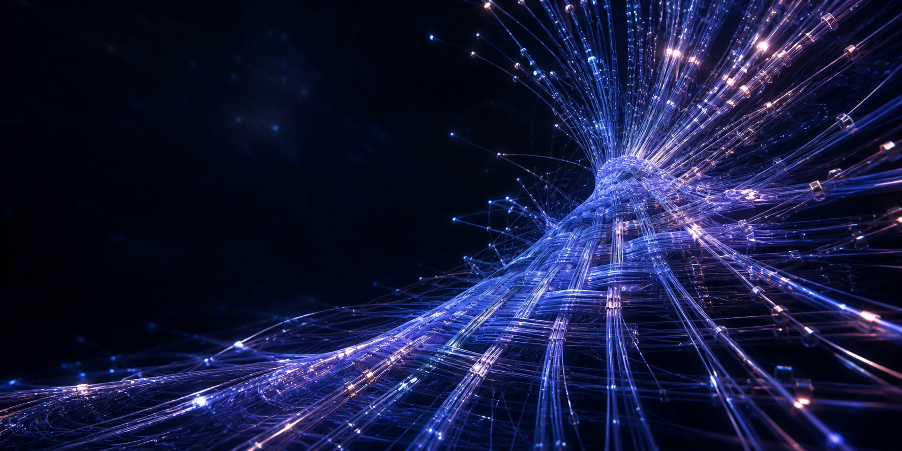 Illuminated optic-fiber threads weaving into a shared memory